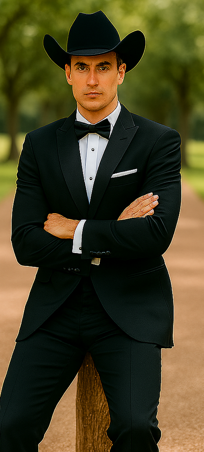 Western Suit - Trajes Para Hombres - Cowboy Formal Attire - Trajes De Novio - Black