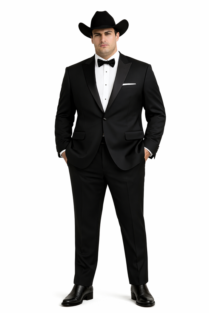 Western Suit - Trajes Para Hombres - Cowboy Formal Attire - Trajes De Novio - Black