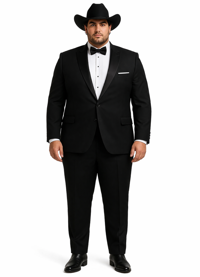 Western Suit - Trajes Para Hombres  - Cowboy Formal Attire - Trajes De Novio Black Single Breasted