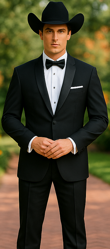 Western Suit - Trajes Para Hombres - Cowboy Formal Attire - Trajes De Novio - Black