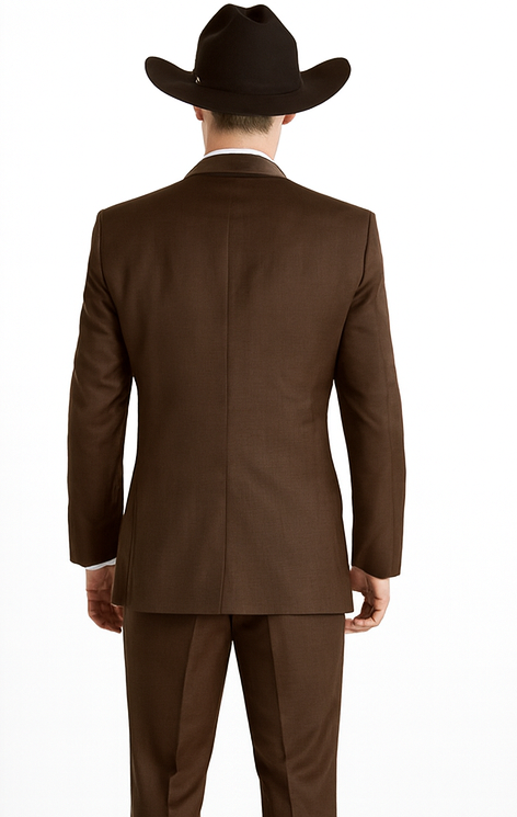 Western Suit - Trajes Para Hombres - Cowboy Formal Attire - Trajes De Novio - Chocolate