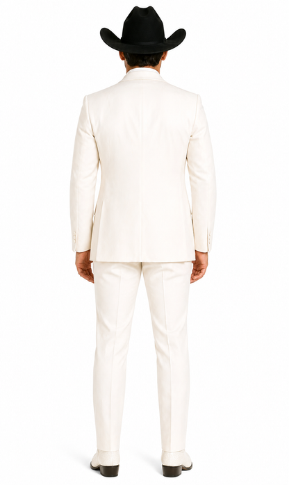 Western Suit - Trajes Para Hombres - Cowboy Formal Attire - Trajes De Novio - Ivory