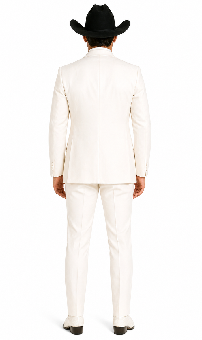 Western Suit - Trajes Para Hombres - Cowboy Formal Attire - Trajes De Novio - Ivory