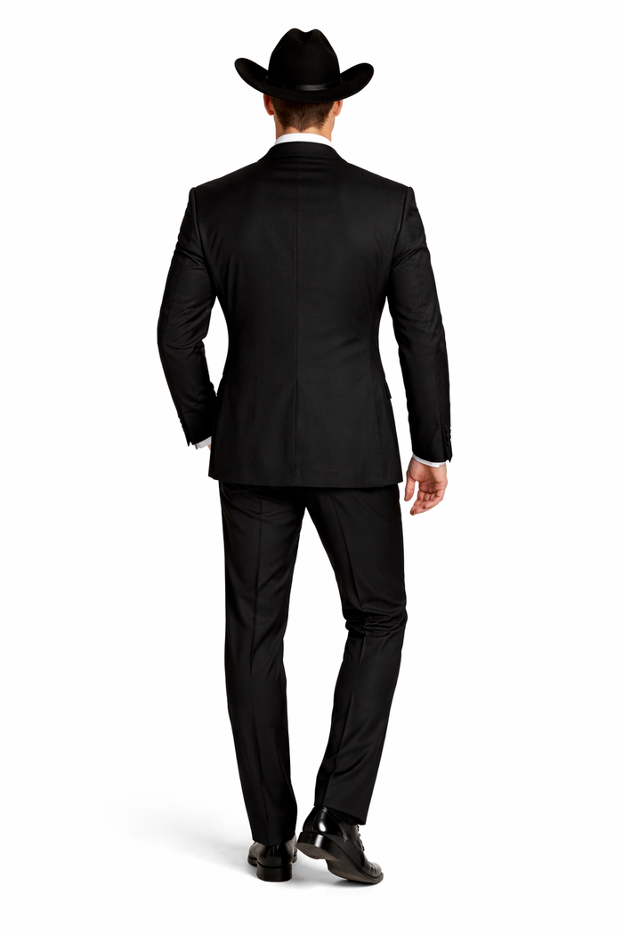Western Suit - Trajes Para Hombres - Cowboy Formal Attire - Trajes De Novio Notch Lapels - Black