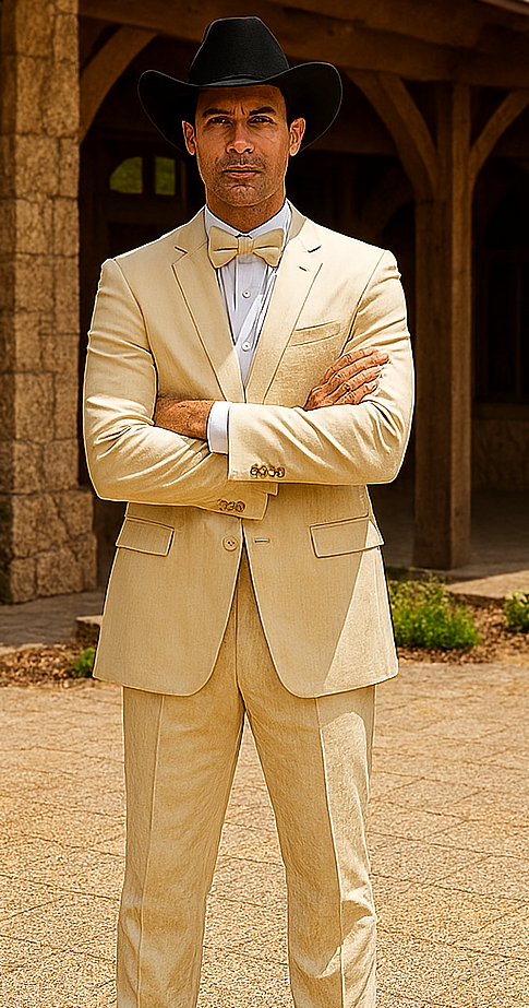 Western Suit - Trajes Para Hombres - Cowboy Formal Attire - Trajes De Novio - Sand