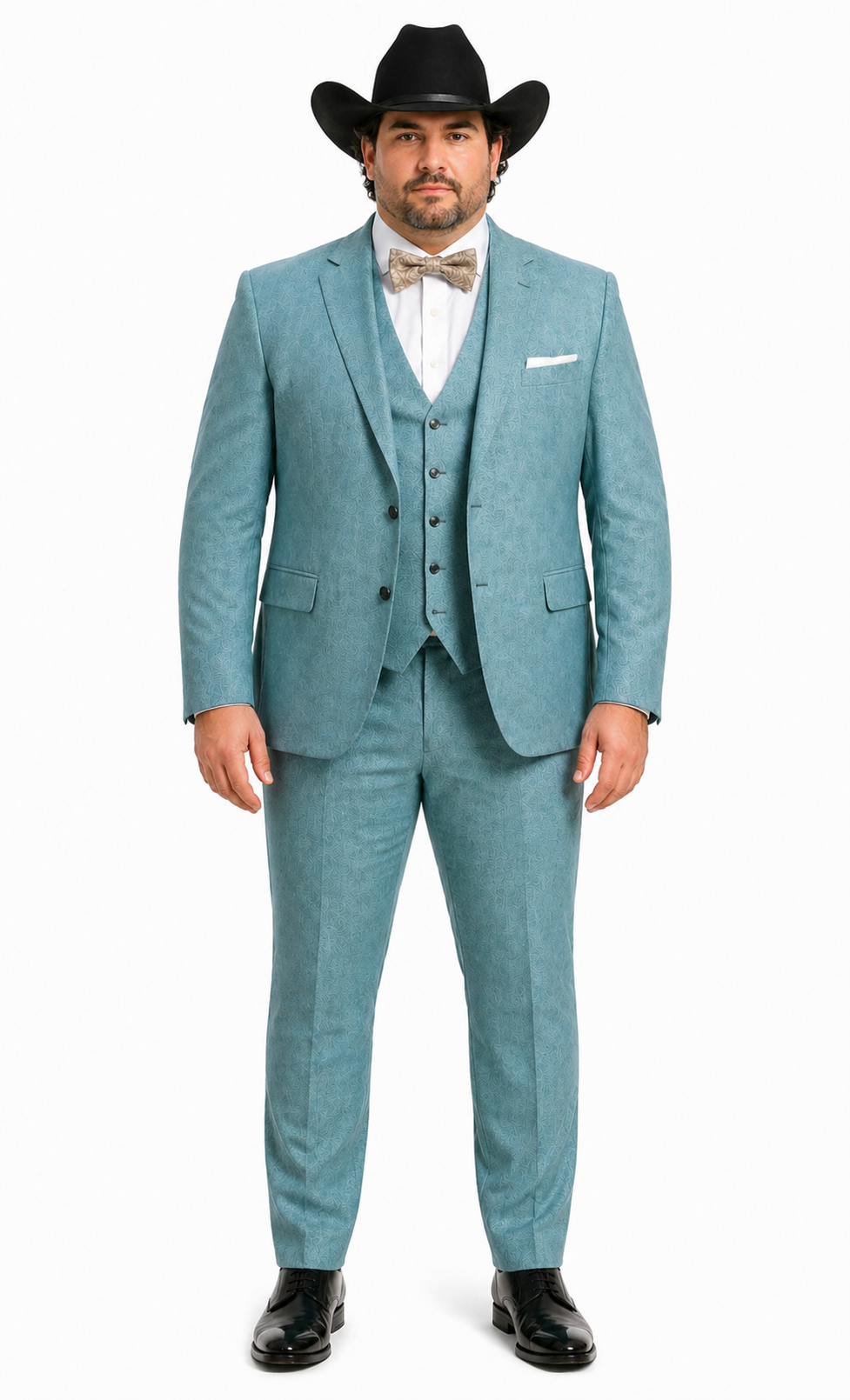 Western Suit - Trajes Para Hombres - Cowboy Formal Attire - Trajes De Novio - Sea Glass Green