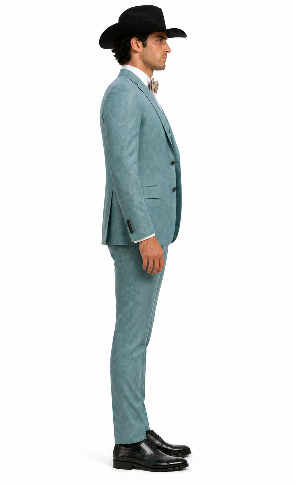 Western Suit - Trajes Para Hombres - Cowboy Formal Attire - Trajes De Novio - Sea Glass Green