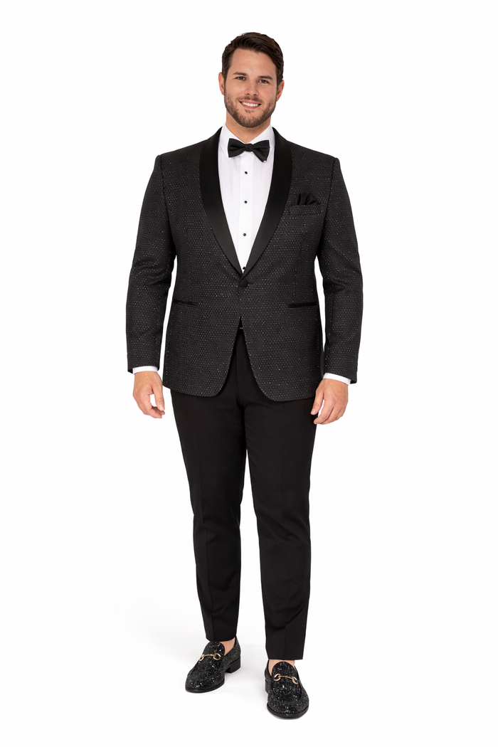 Western Suit - Trajes Para Hombres - Cowboy Formal Attire - Trajes De Novio - Shawl Lapel Black
