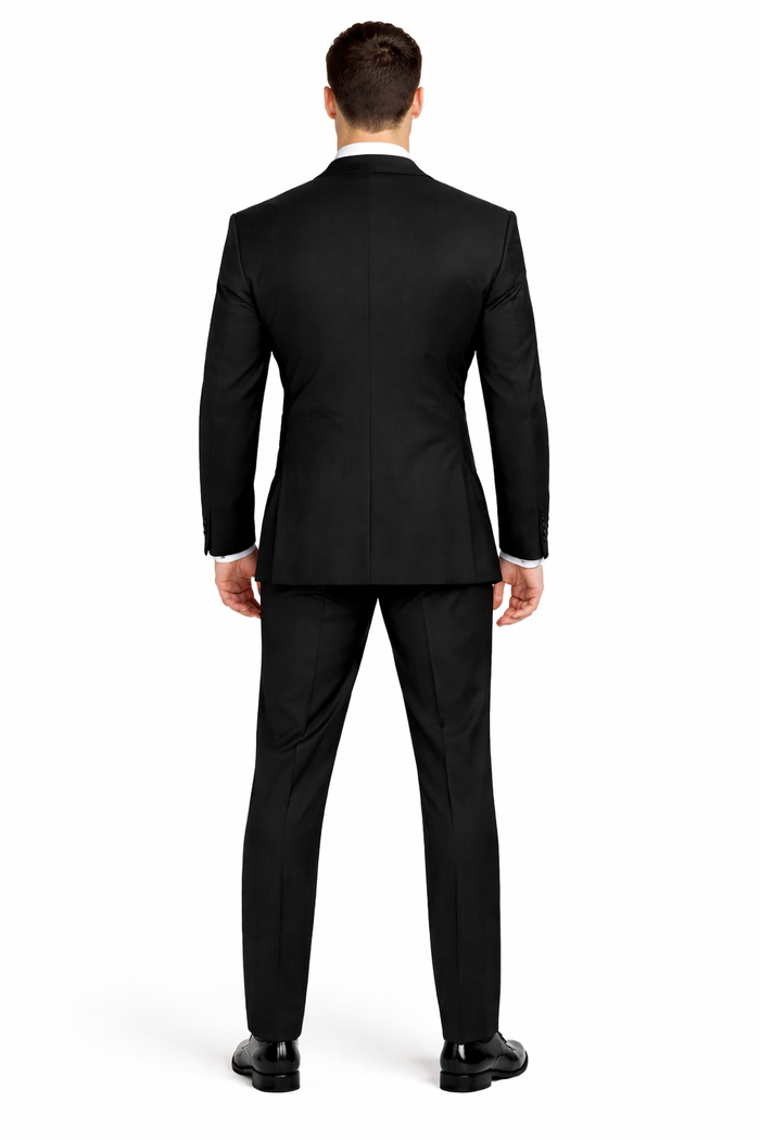 Western Suit - Trajes Para Hombres - Cowboy Formal Attire - Trajes De Novio - Shawl Lapel One Button Black Suit