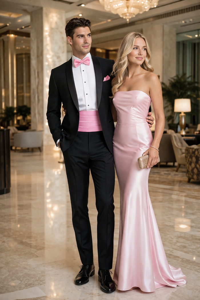 Western Suit - Trajes Para Hombres - Cowboy Formal Attire - Trajes De Novio - Shawl Lapel One Button Black Suit