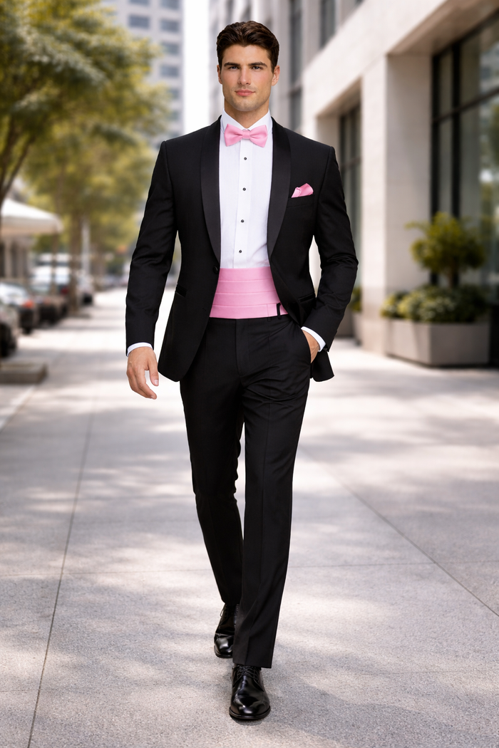 Western Suit - Trajes Para Hombres - Cowboy Formal Attire - Trajes De Novio - Shawl Lapel One Button Black Suit