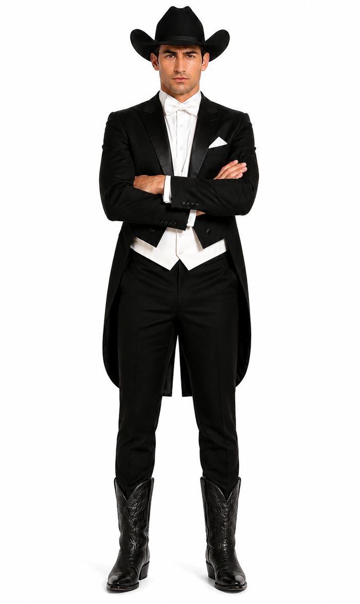 Western Suit - Trajes Para Hombres - Cowboy Formal Attires - Trajes De Novio - Black