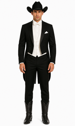 Western Suit - Trajes Para Hombres - Cowboy Formal Attires - Trajes De Novio - Black
