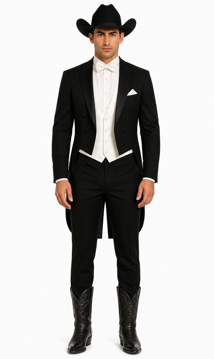 Western Suit - Trajes Para Hombres - Cowboy Formal Attires - Trajes De Novio - Black