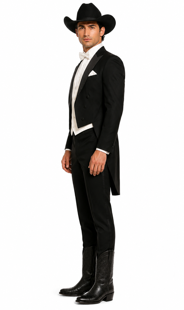 Western Suit - Trajes Para Hombres - Cowboy Formal Attires - Trajes De Novio - Black