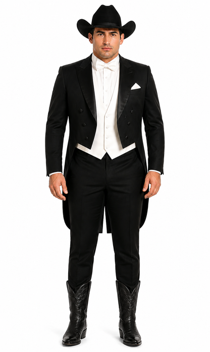 Western Suit - Trajes Para Hombres - Cowboy Formal Attires - Trajes De Novio - Black