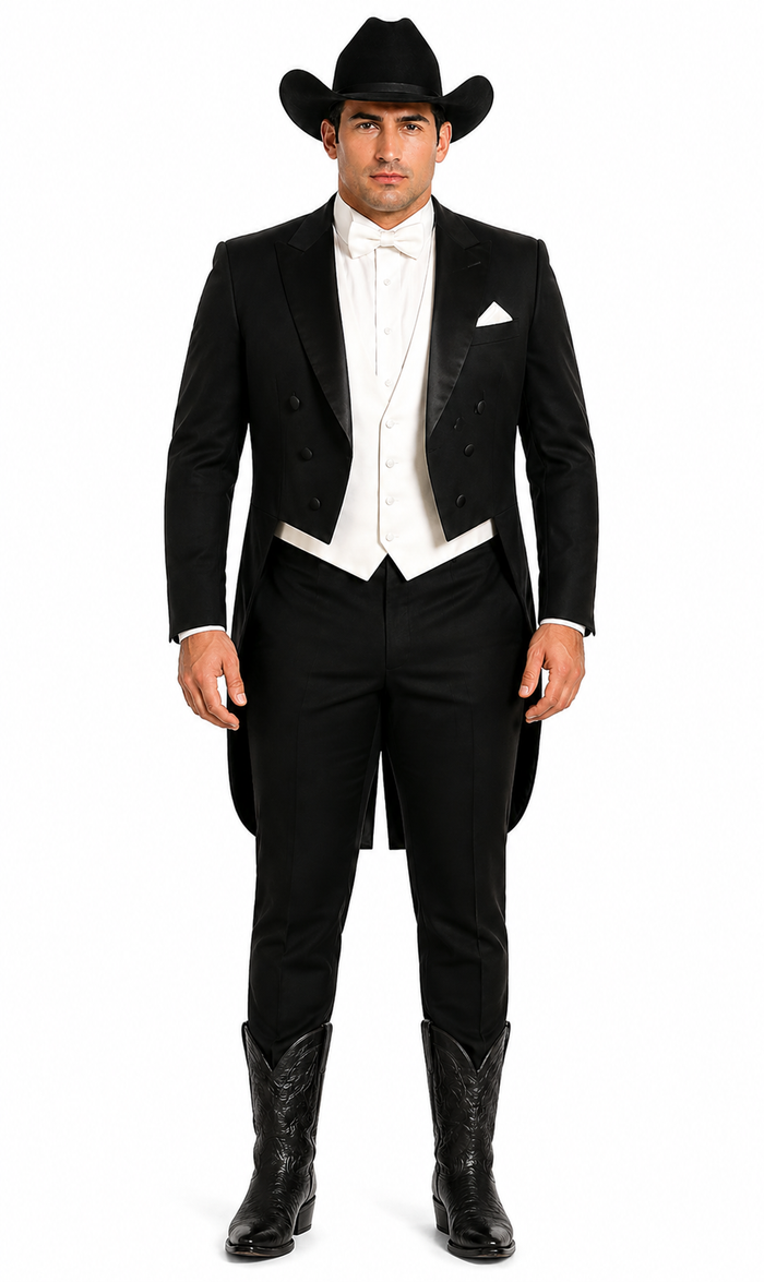 Western Suit - Trajes Para Hombres - Cowboy Formal Attires - Trajes De Novio - Black