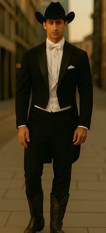 Western Suit - Trajes Para Hombres - Cowboy Formal Attires - Trajes De Novio - Black