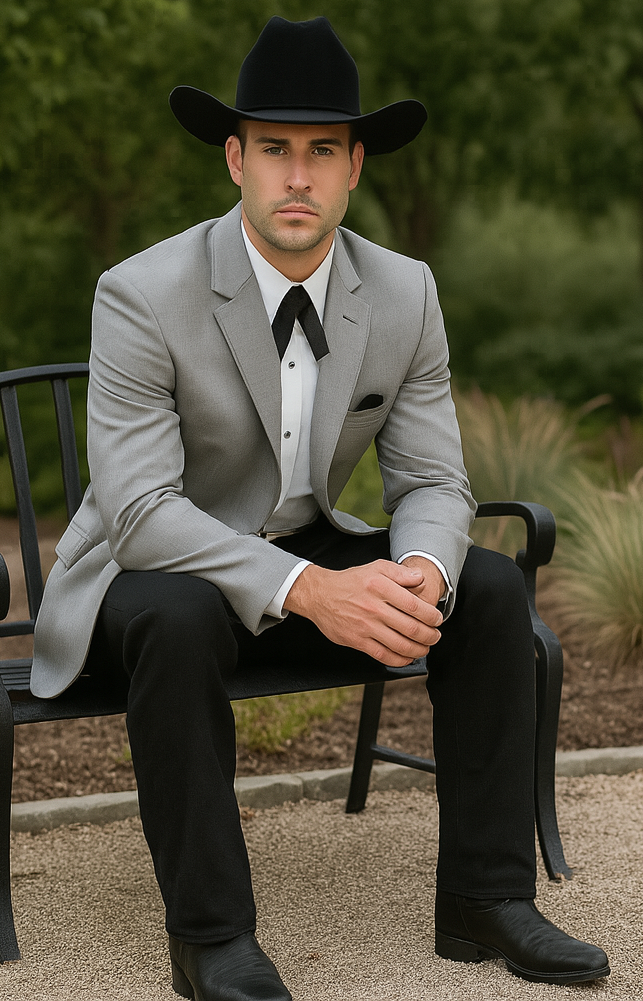 Western Suits For Wedding - Traje Para Hombre - Western Tuxedo - Cowboy Tuxedo Grey
