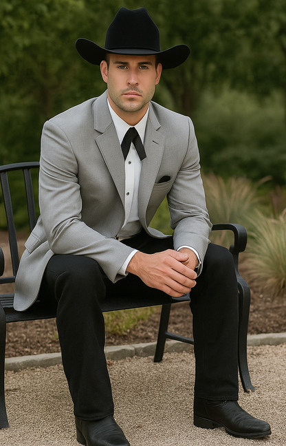 Western Suits For Wedding - Traje Para Hombre - Western Tuxedo - Cowboy Tuxedo Grey