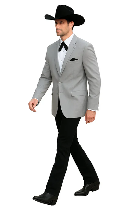 Western Suits For Wedding - Traje Para Hombre - Western Tuxedo - Cowboy Tuxedo Grey