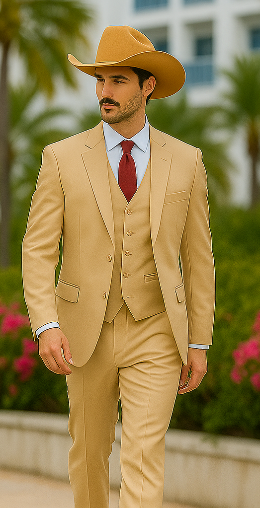 Western Suits - Tan Cowboy Tuxedo
