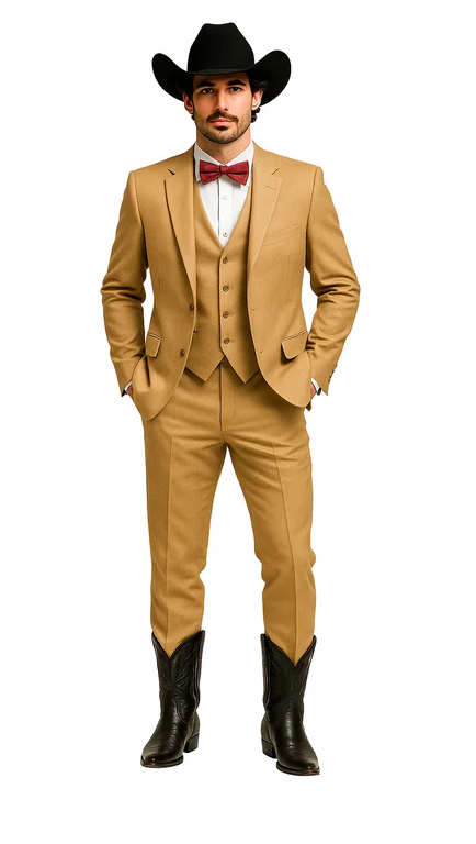 Western Suits - Tan Cowboy Tuxedo - Traje Para Hombre