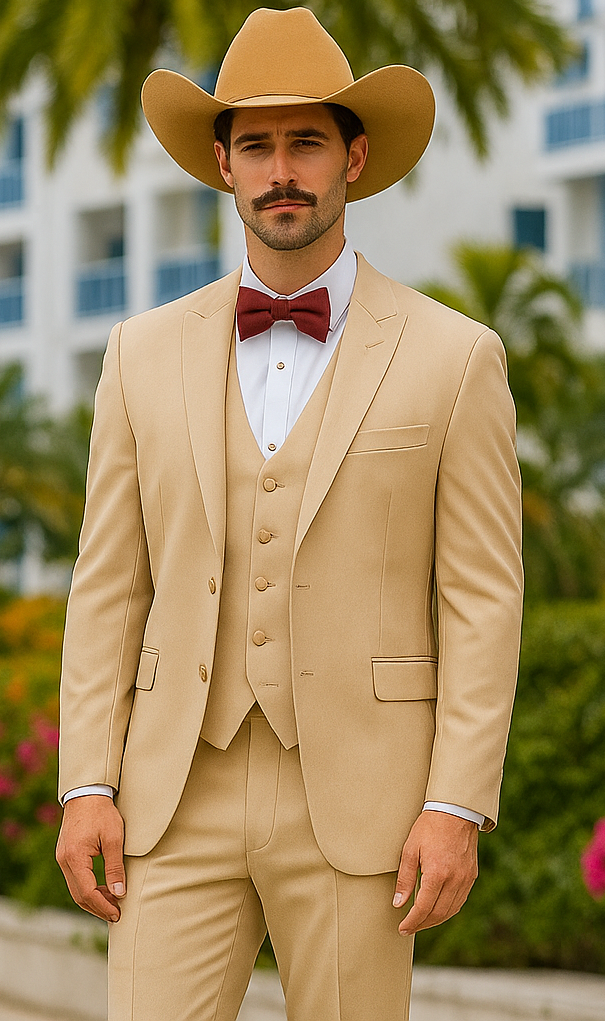 Western Suits - Tan Cowboy Tuxedo