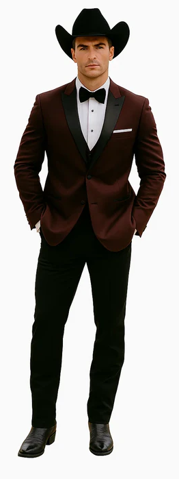 green emerald velvet dress Men's Burgundy Western Style Formal Suit for Men