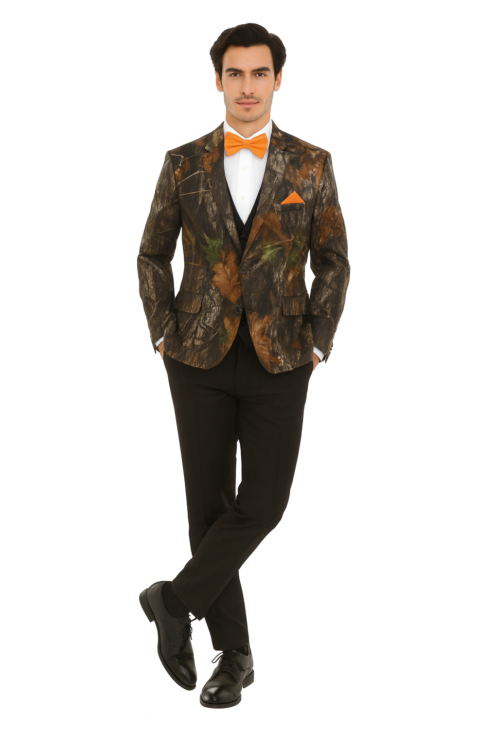 Western Tuxedo - Traje Para Hombre Novio - Cowboy Western Suit - Green and Brown Mix Pattern