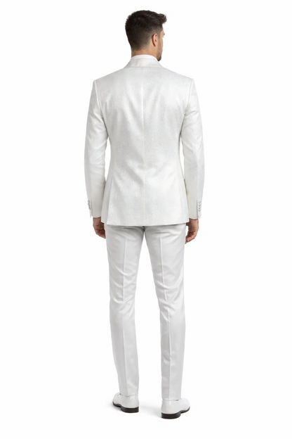 White Luxury Lace 3-Piece Suit