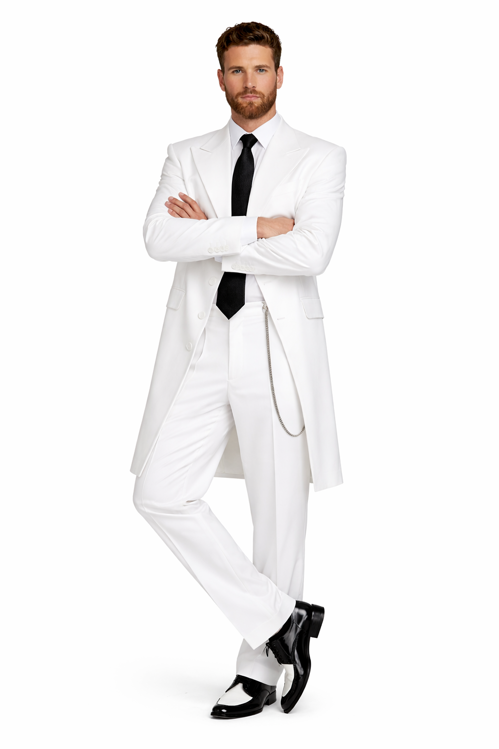 White Zoot Fashion Tuxedo Suit For Men