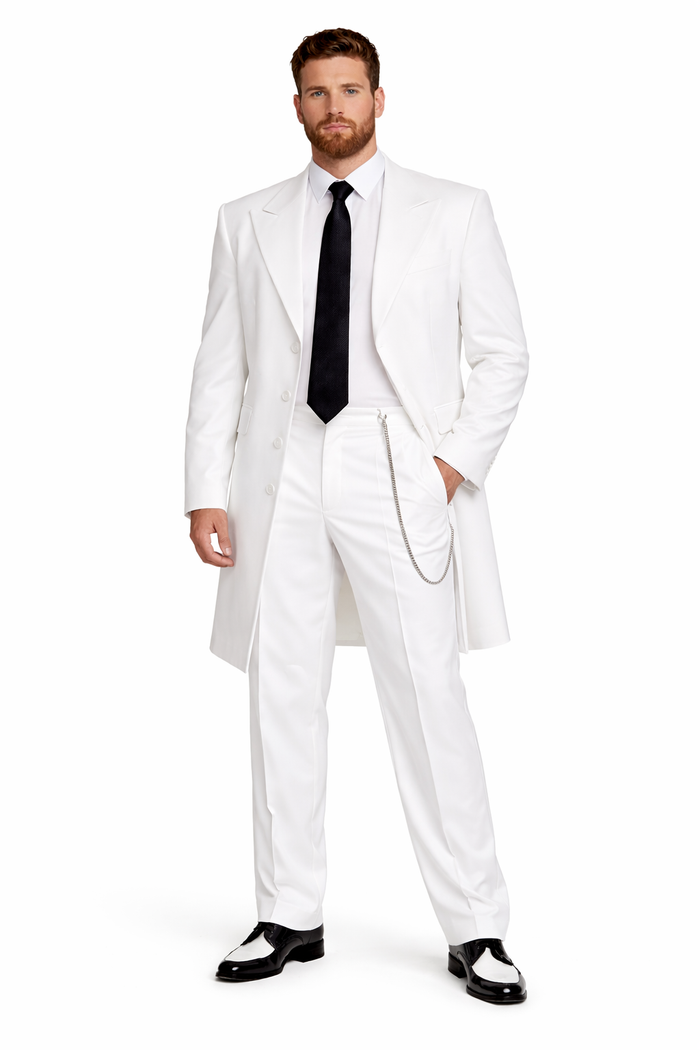 White Zoot Fashion Tuxedo Suit For Men