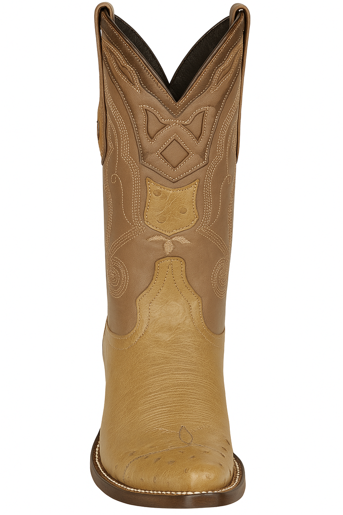 Men's Wild West Smooth Ostrich Skin 3X Toe Boots 29504-B