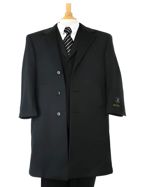 Mens Overcoat - Topcoat For Men - Winter Fabric -Luxurious Dark Charco