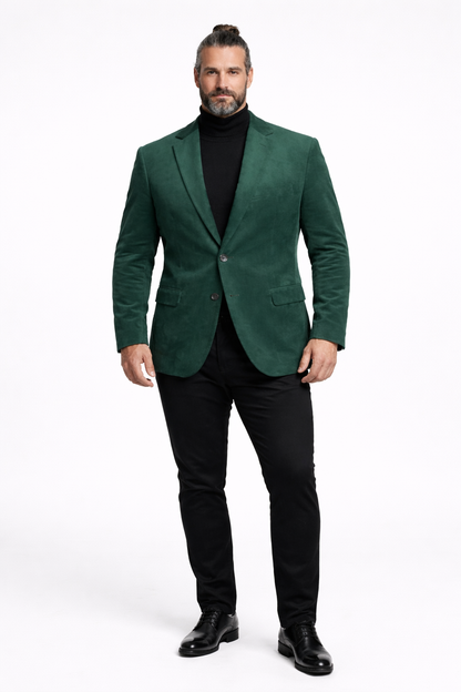 Zacchi Men’s Hunter Green Micro Suede Sport Coat
