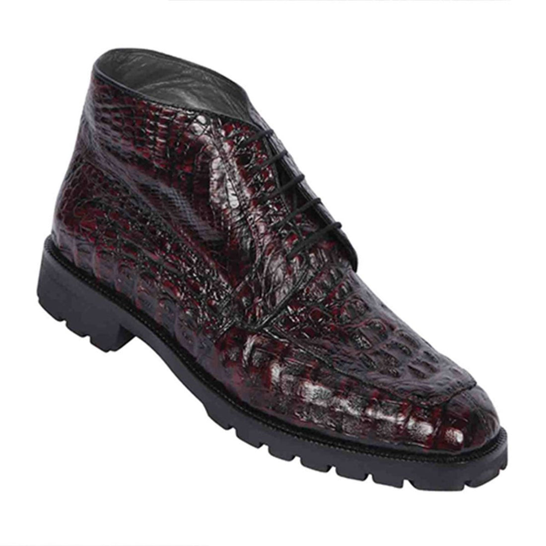 Zapato Bot??n Piel Caiman Lomo Color Cherry LAB-ZA2060218