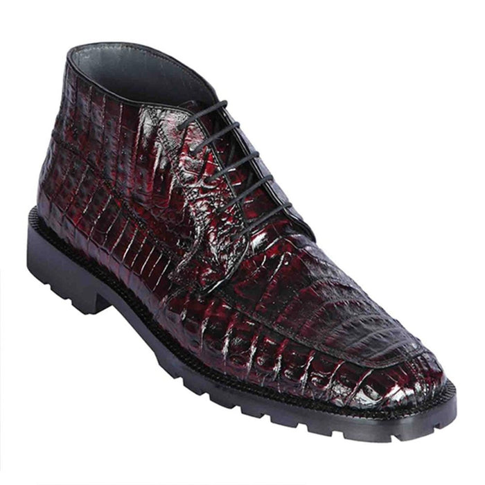 Zapato Bot??n Piel Caiman Panza Color Cherry LAB-ZA2068218