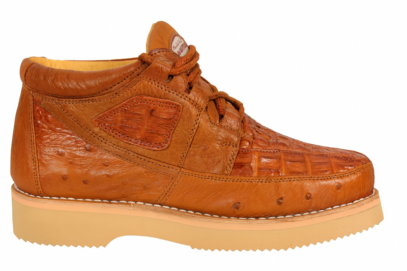 Zapato Piel de Cocodrilo Caiman y Avestruz LAB-ZA050203