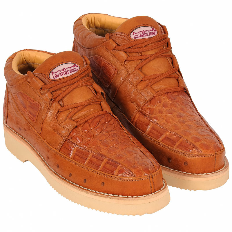 Zapato Piel de Cocodrilo Caiman y Avestruz LAB-ZA050203