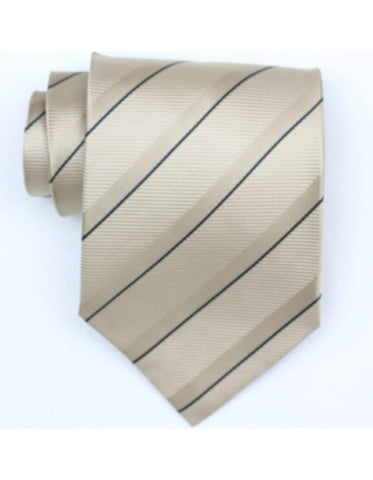 Sand Stripe Neck Tie - Men's Tuxedo USA