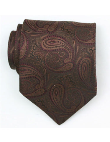 Brown Paisley Neck Tie