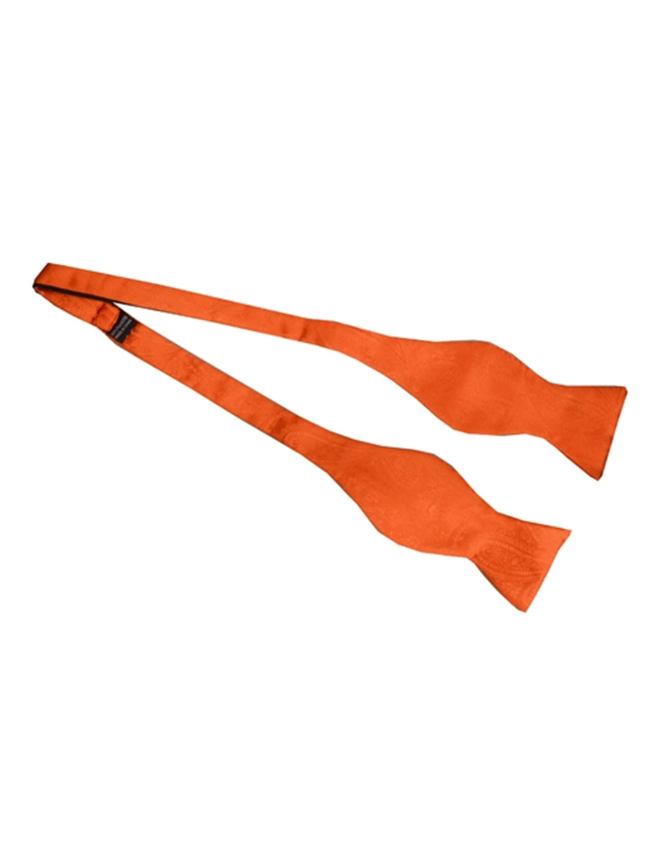 Orange Self-Tie Bow Tie Set