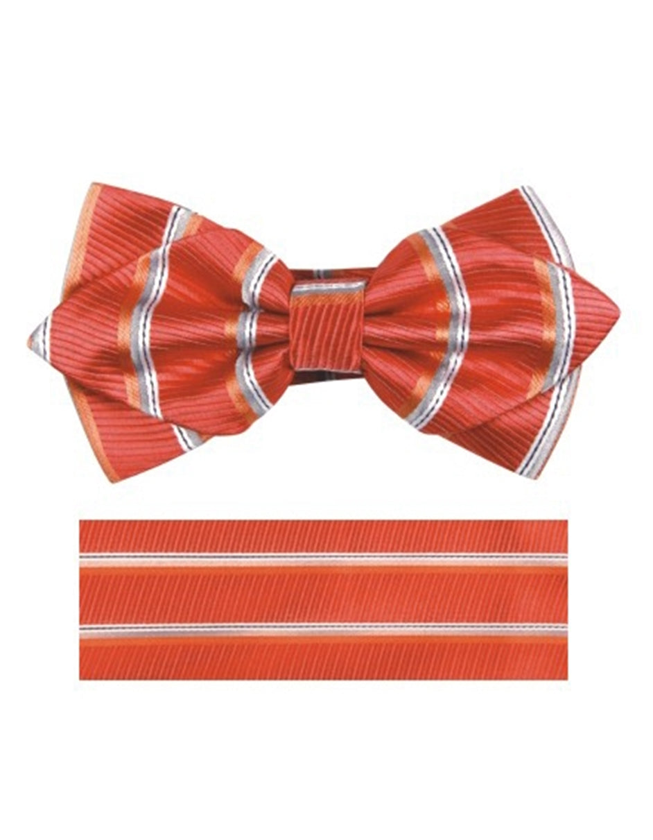 Orange & White Bow Tie Set