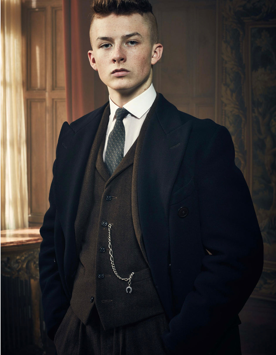 Harry's Vested 36 Mens Costume Finn Shelby Vested Suit & Overcoat