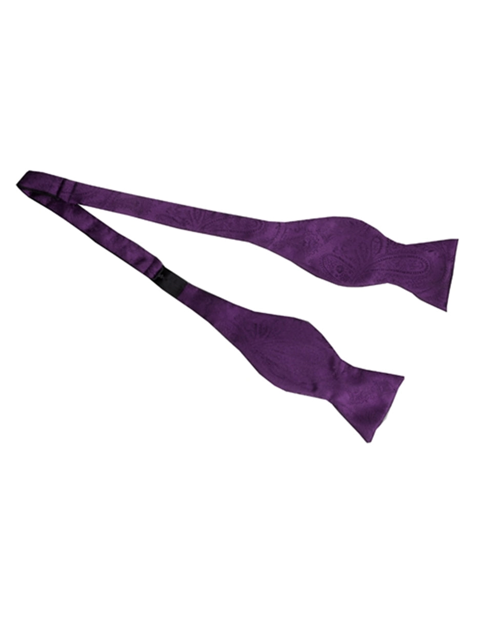 Purple Self-Tie Bow Tie Set