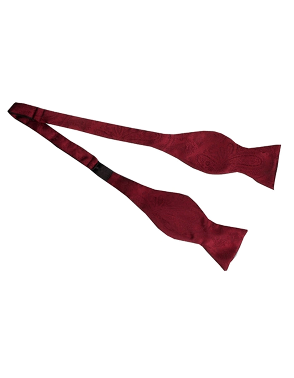 Burgundy Self-Tie Bow Tie Set