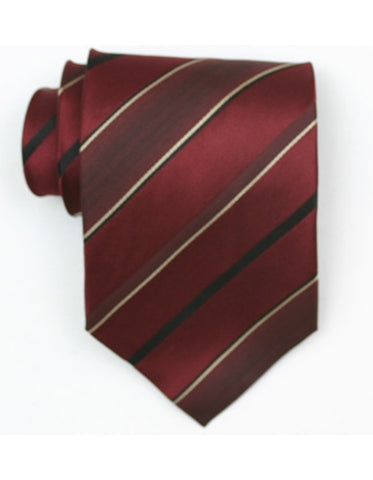 Burgundy Stripe Neck Tie