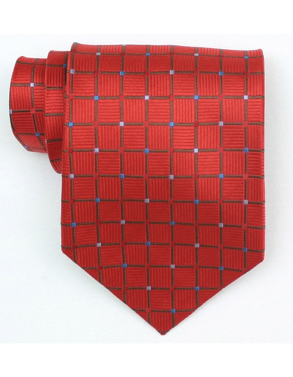 Red Square Neck Tie