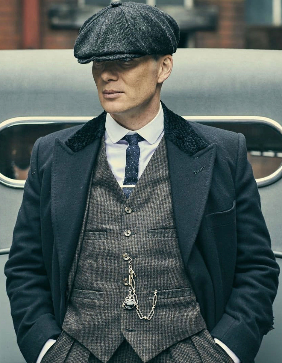 Mens Peaky Blinders Costume Thomas Shelby Grey Outfit - Men's Tuxedo USA